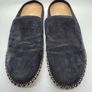 Dr. Scholls Black Leather Suede Slip-On Mules Sz 8M